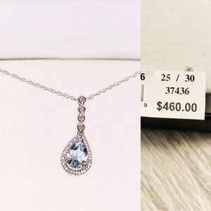 Brand New Teardrop Aquamarine with Diamonds